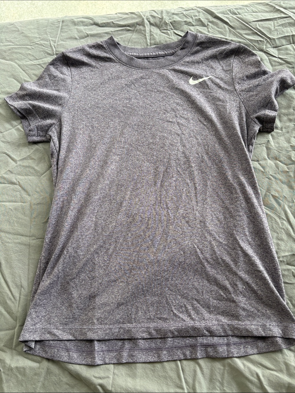 Nike Women's Heathered Gray Short Sleeve Athletic Tee